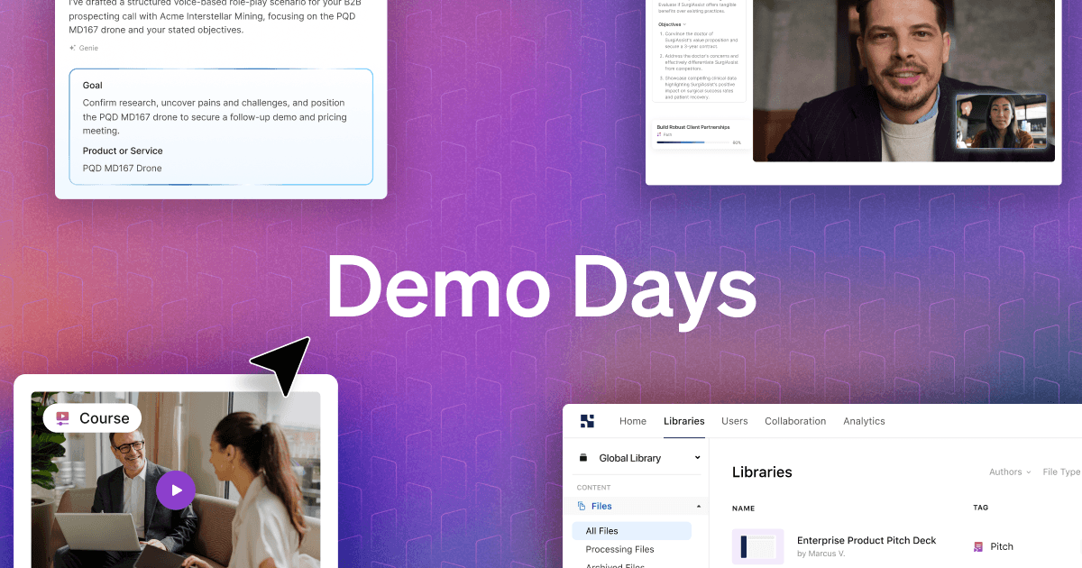 Demo Days: 30 minutes. No sales slides. A tech test-drive.